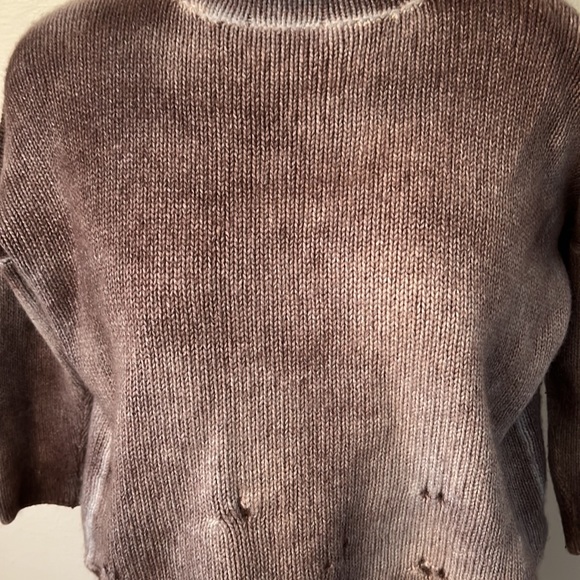 F Cashmere 100% cashmere oversized cropped sweater hand painted size small - Picture 7 of 11